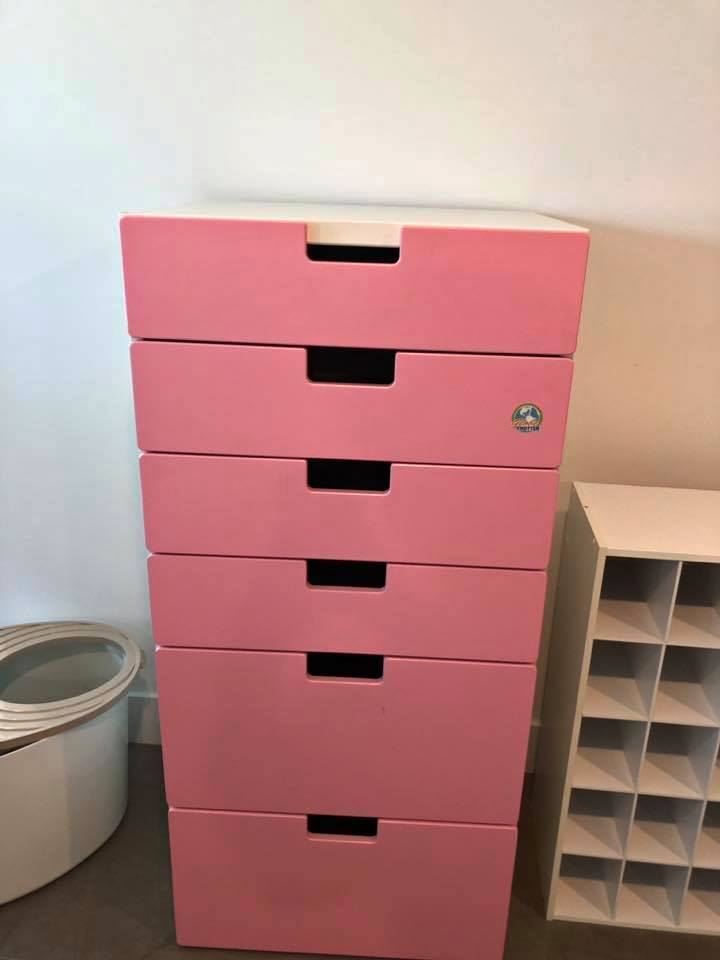 Tall Pink Drawers