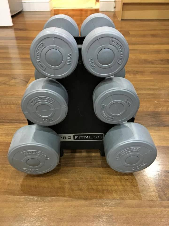 Weights on a stand