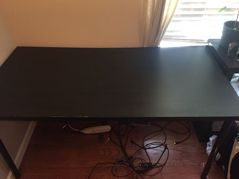 IKEA Desk - Brown/Black, 57"x29"