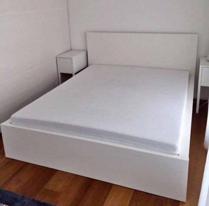 Lieferung Ikea malm Bett komplett mit matratze Del
