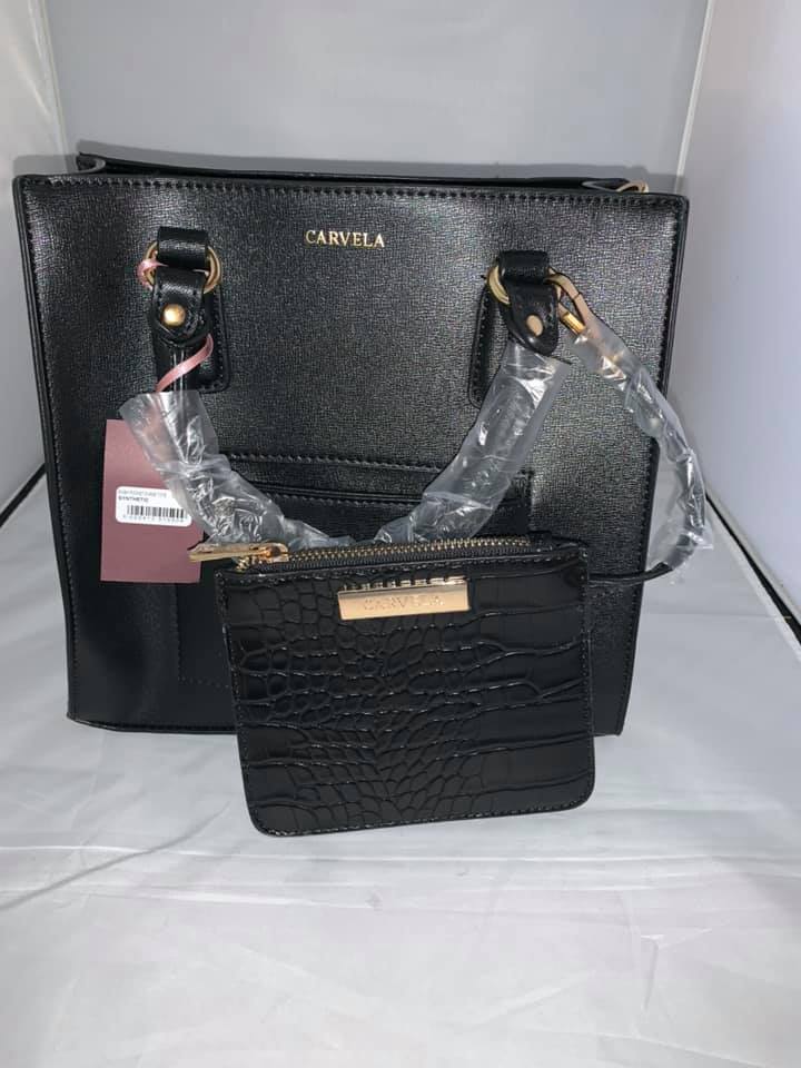 G549 Carvela black tote bag with purse, new with t